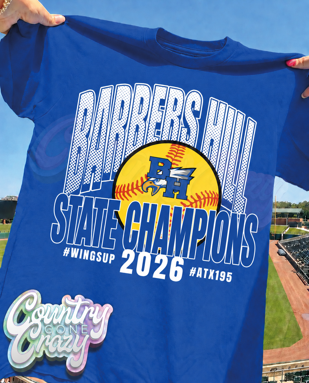 STATE CHAMPIONS - GILDAN - T-SHIRT-Country Gone Crazy-Country Gone Crazy