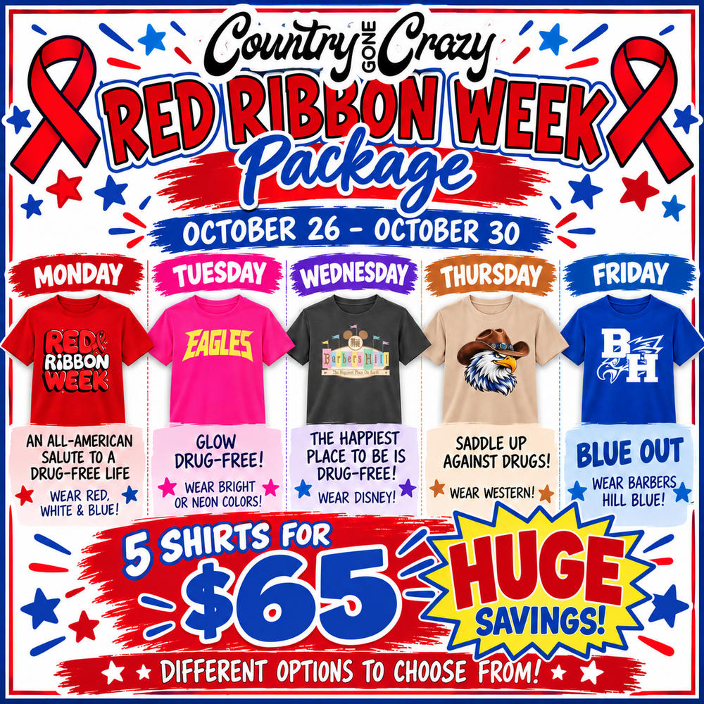 BARBERS HILL RED RIBBON WEEK PACKAGE DEAL!
