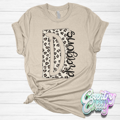 Dragons - Boxed Leopard Bella Canvas T-Shirt-Country Gone Crazy-Country Gone Crazy