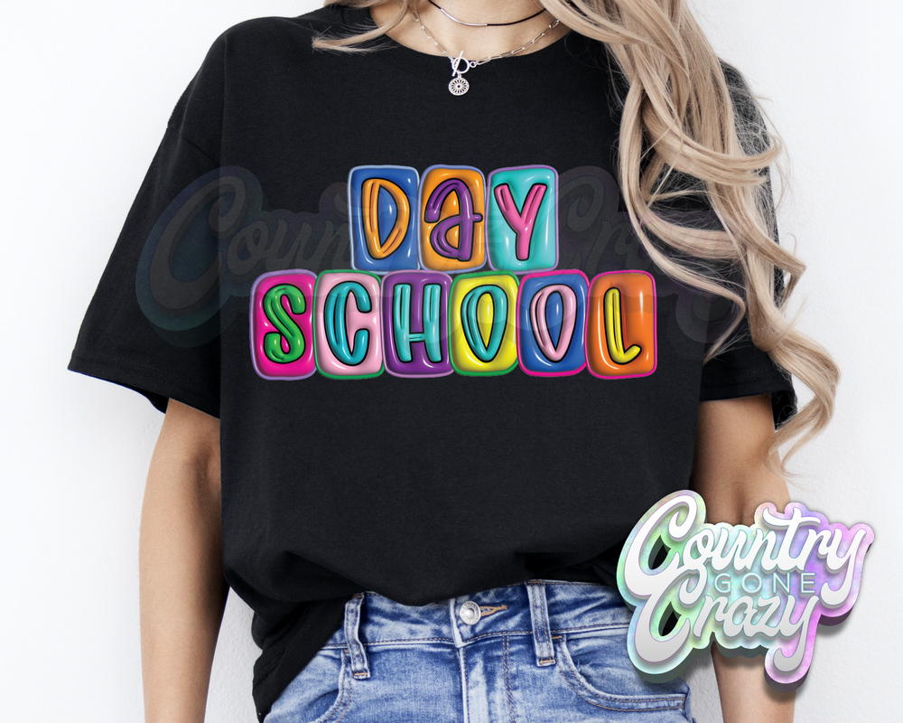 Day School •• Bubble •• T-Shirt-Country Gone Crazy-Country Gone Crazy