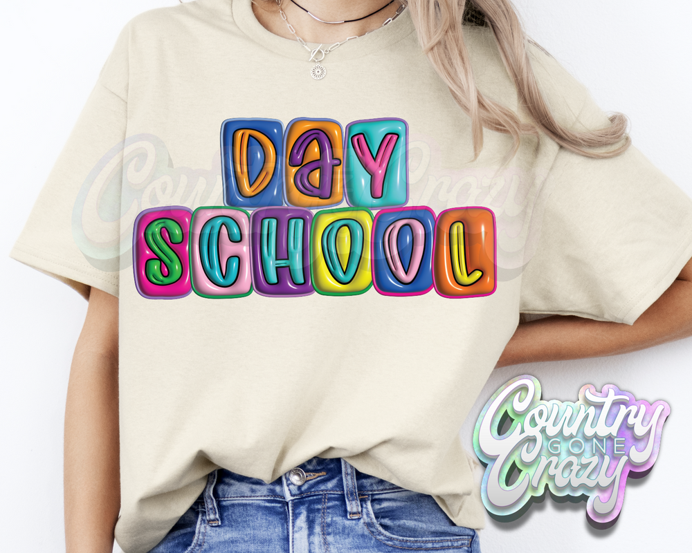 Day School •• Bubble •• T-Shirt-Country Gone Crazy-Country Gone Crazy