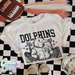 Dolphins ~ Letterman ~ Natural T-Shirt-Country Gone Crazy-Country Gone Crazy
