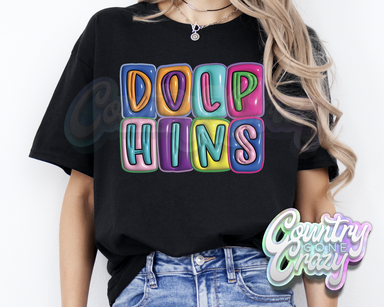 Dolphins •• Bubble •• T-Shirt-Country Gone Crazy-Country Gone Crazy