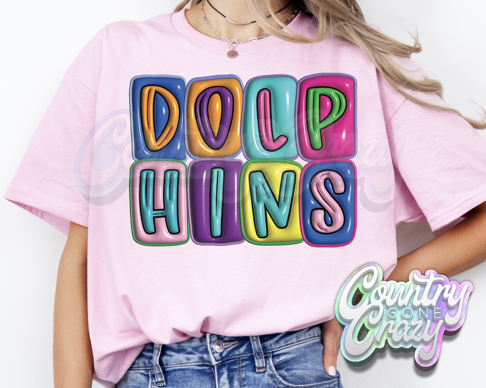 Dolphins •• Bubble •• T-Shirt-Country Gone Crazy-Country Gone Crazy