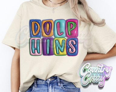 Dolphins •• Bubble •• T-Shirt-Country Gone Crazy-Country Gone Crazy