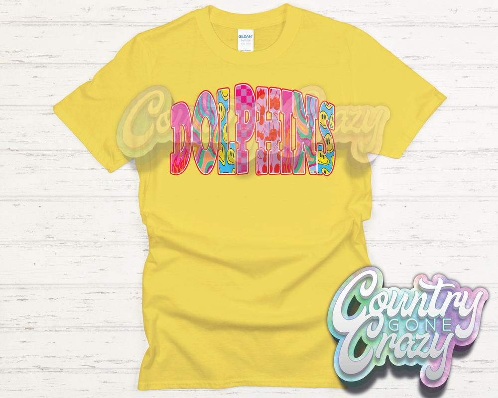 DOLPHINS // GOOD VIBES // T-Shirt-Country Gone Crazy-Country Gone Crazy