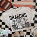 Dragons ~ Letterman ~ Natural T-Shirt-Country Gone Crazy-Country Gone Crazy