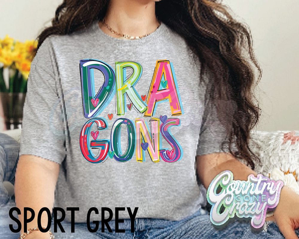 Dragons • Splash • T-Shirt-Country Gone Crazy-Country Gone Crazy