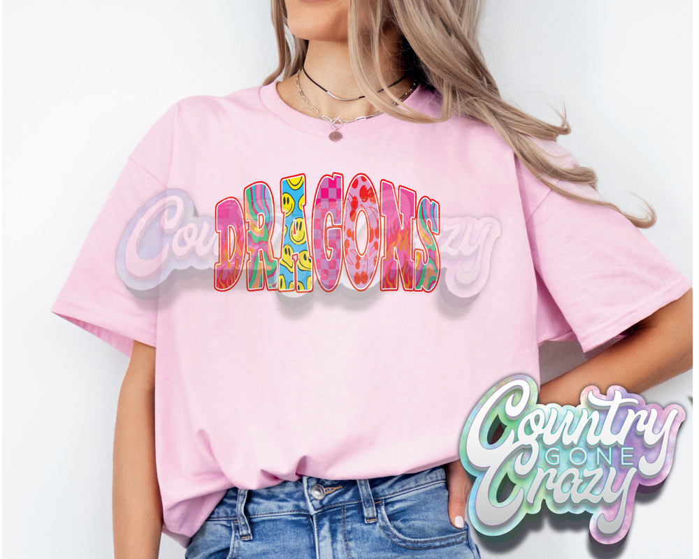 DRAGONS // GOOD VIBES // T-Shirt-Country Gone Crazy-Country Gone Crazy