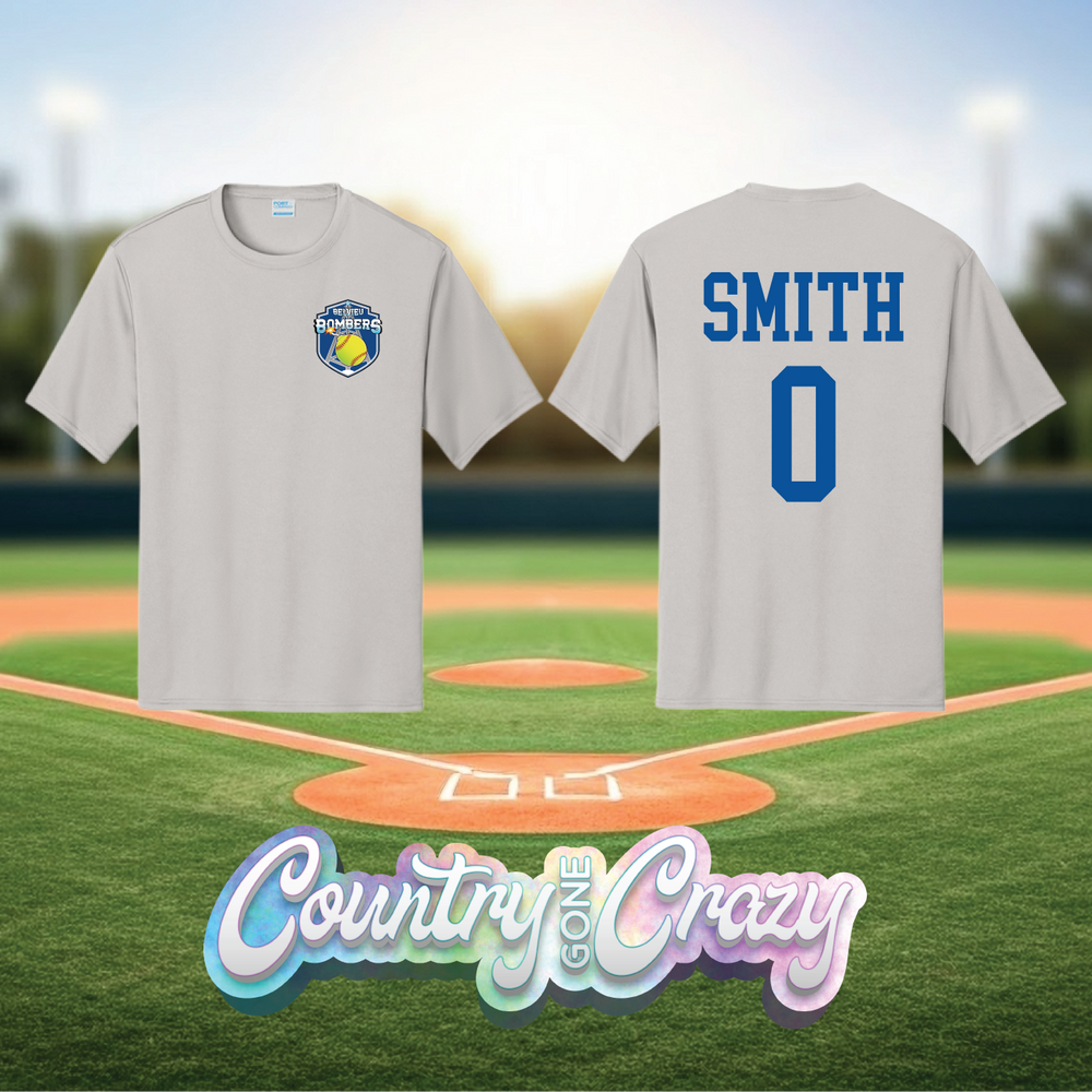 BELVIEU BOMBERS SOFTBALL - POCKET DESIGN-Country Gone Crazy-Country Gone Crazy