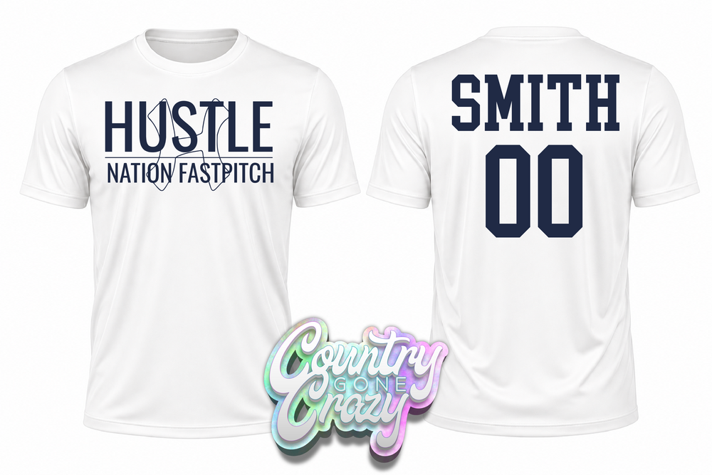 HUSTLE SOFTBALL - DESIGN 2 - DRY FIT