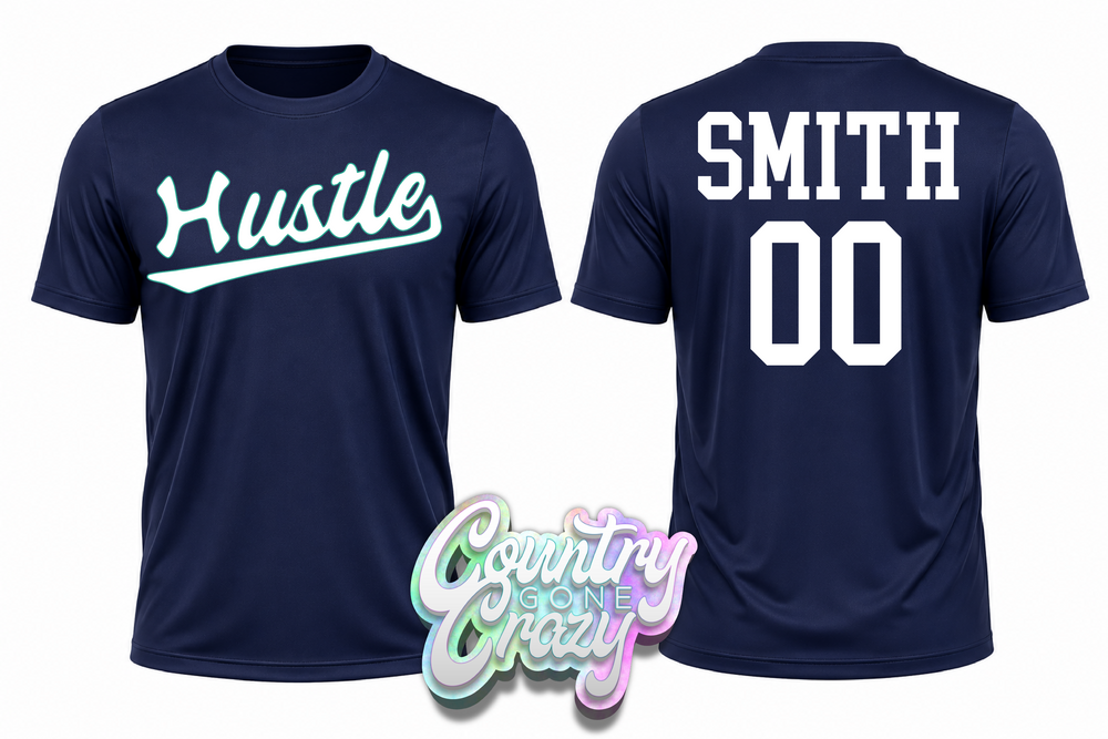 HUSTLE SOFTBALL - DESIGN 4 - DRY FIT