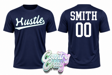 HUSTLE SOFTBALL - DESIGN 4 - DRY FIT-Country Gone Crazy-Country Gone Crazy