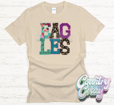 Eagles Faux Applique T-Shirt-Country Gone Crazy-Country Gone Crazy