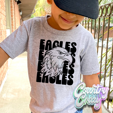 Eagles Mascot Stacked T-Shirt-Country Gone Crazy-Country Gone Crazy