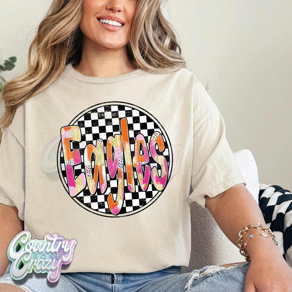 Eagles - Checkered Splash - T-Shirt-Country Gone Crazy-Country Gone Crazy