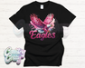 Eagles - Pink Faux Sequins - T-Shirt-Country Gone Crazy-Country Gone Crazy