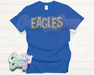 EAGLES - Silver Faux Sequins - T-Shirt-Country Gone Crazy-Country Gone Crazy