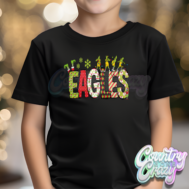 Eagles - Red/Green Grinch - T-Shirt-Country Gone Crazy-Country Gone Crazy