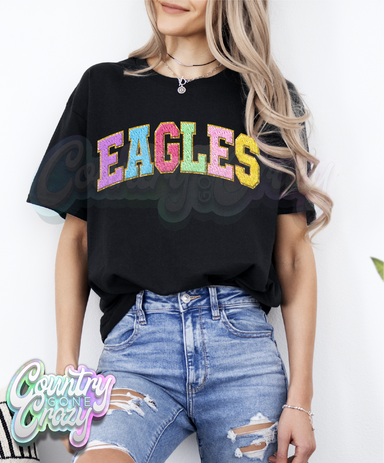 Eagles - Faux Chenille - T-Shirt-Country Gone Crazy-Country Gone Crazy