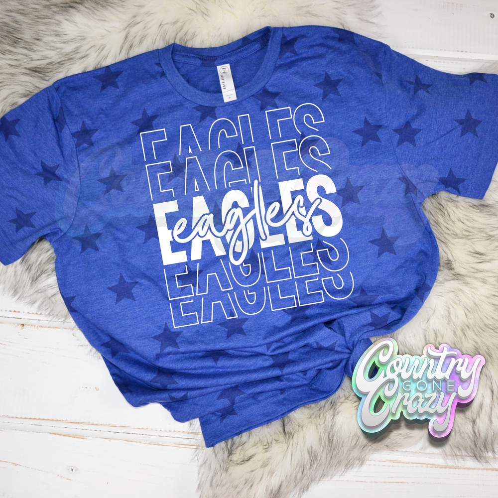 EAGLES STACKED •• ROYAL STAR T-SHIRT-Country Gone Crazy-Country Gone Crazy