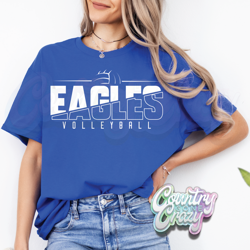 Eagles Volleyball - Royal T-Shirt-Country Gone Crazy-Country Gone Crazy