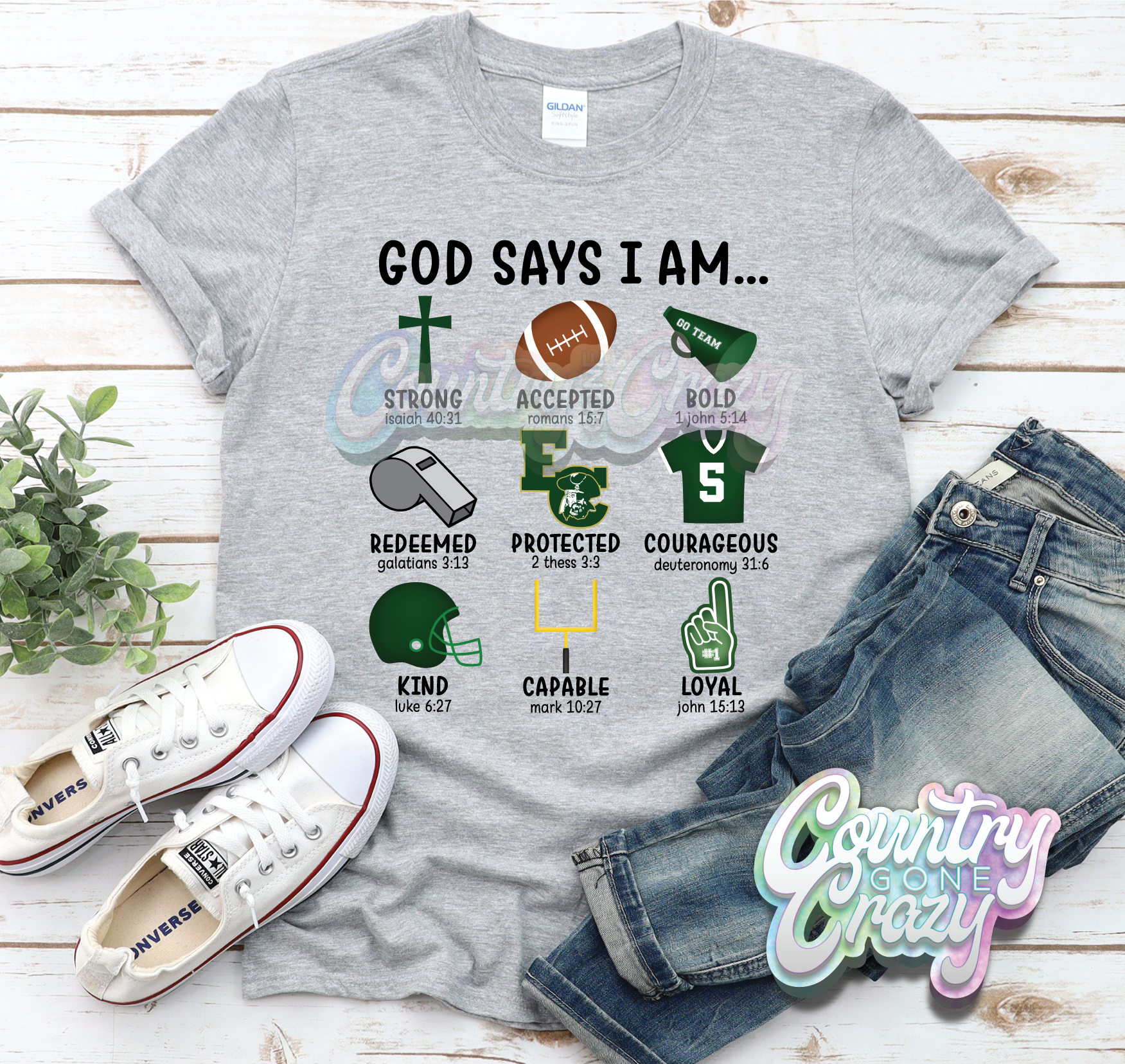 God Says I Am - East Chambers Buccaneers - T-Shirt — Country Gone