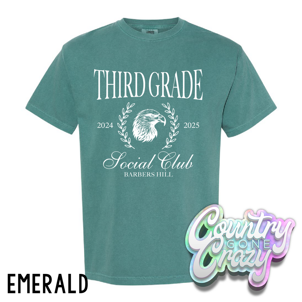 THIRD GRADE SOCIAL CLUB - BARBERS HILL // COMFORT COLOR T-SHIRT-Country Gone Crazy-Country Gone Crazy