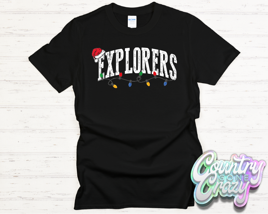 EXPLORERS - CHRISTMAS LIGHTS - T-SHIRT-Country Gone Crazy-Country Gone Crazy