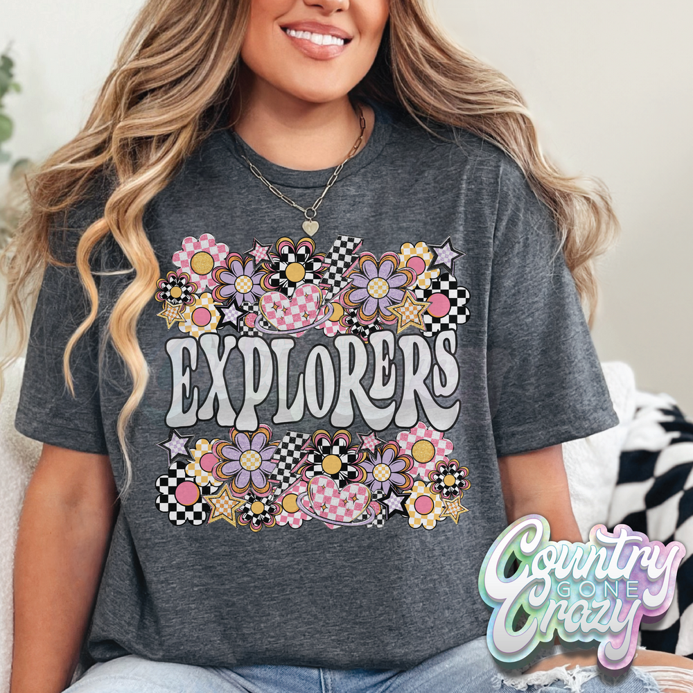 Explorers // Funky Flowers // T-Shirt-Country Gone Crazy-Country Gone Crazy