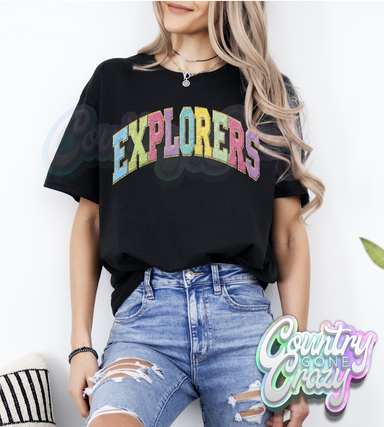Explorers - Faux Chenille - T-Shirt-Country Gone Crazy-Country Gone Crazy