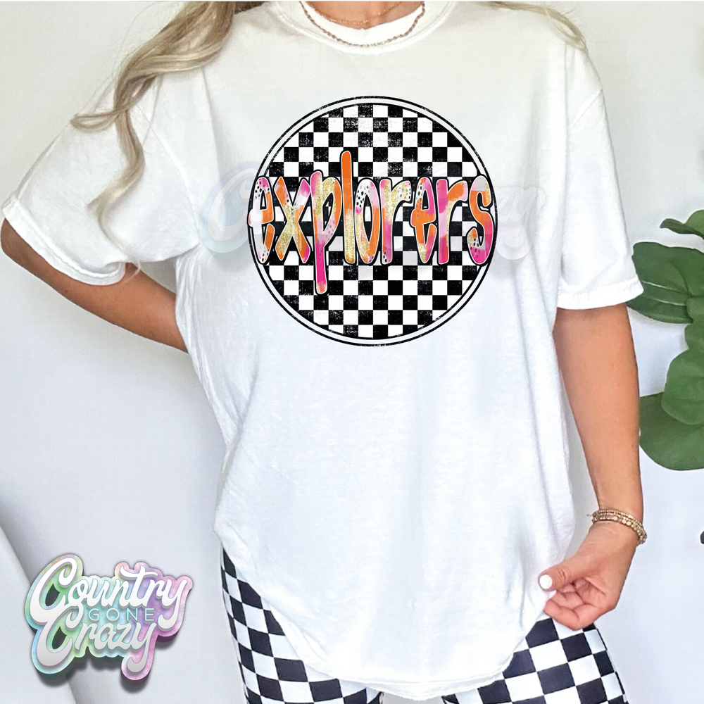 Explorers - Checkered Splash - T-Shirt-Country Gone Crazy-Country Gone Crazy