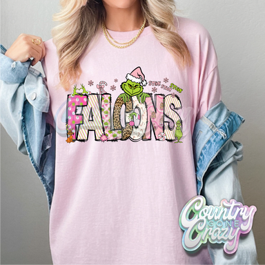 Falcons - Pink Grinch - T-Shirt-Country Gone Crazy-Country Gone Crazy