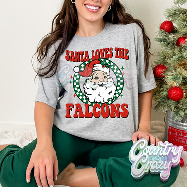SANTA LOVES THE - FALCONS - T-SHIRT-Country Gone Crazy-Country Gone Crazy