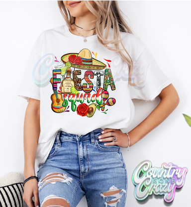 FIESTA SQUAD WHITE T-SHIRT-Country Gone Crazy-Country Gone Crazy