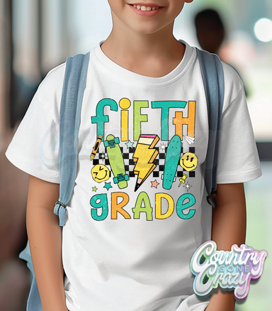 FIFTH GRADE // WHITE T-SHIRT-Country Gone Crazy-Country Gone Crazy