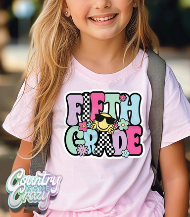 RETRO - FIFTH GRADE / LT. PINK T-SHIRT-Country Gone Crazy-Country Gone Crazy