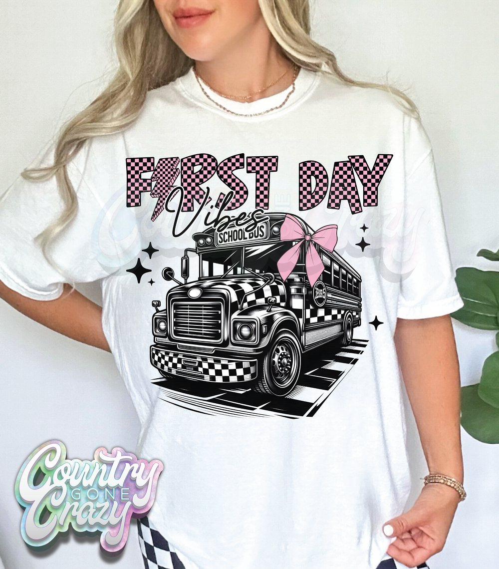 FIRST DAY OF SCHOOL // WHITE T-SHIRT-Country Gone Crazy-Country Gone Crazy