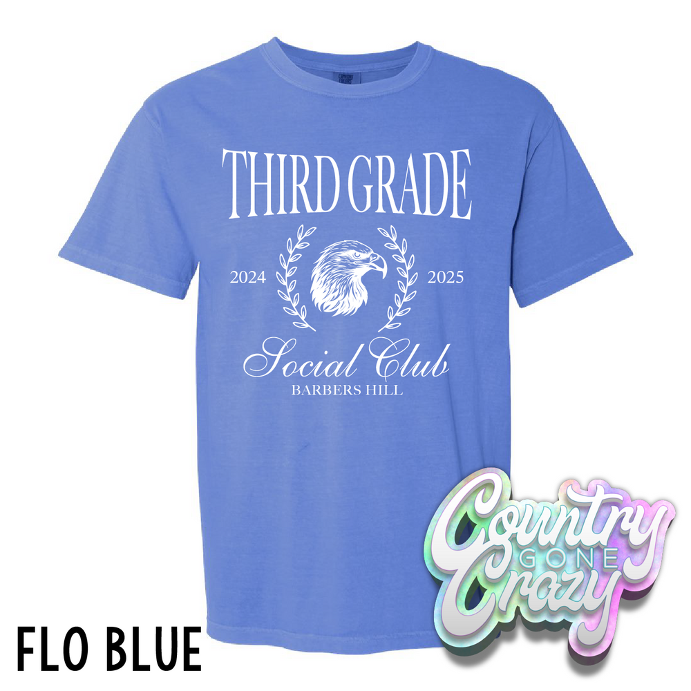 THIRD GRADE SOCIAL CLUB - BARBERS HILL // COMFORT COLOR T-SHIRT-Country Gone Crazy-Country Gone Crazy