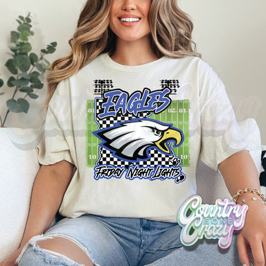 EAGLES •• FRIDAY NIGHT LIGHTS •• NATURAL T-SHIRT-Country Gone Crazy-Country Gone Crazy