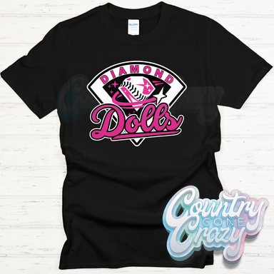 Diamond Dolls Softball T-Shirt-Country Gone Crazy-Country Gone Crazy
