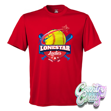 Lonestar Ladies Softball - Dry-Fit T-Shirt-Port & Company-Country Gone Crazy