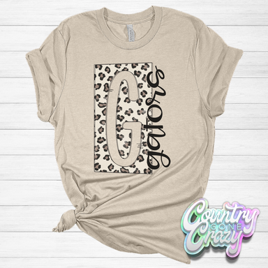 Gators - Boxed Leopard Bella Canvas T-Shirt-Country Gone Crazy-Country Gone Crazy