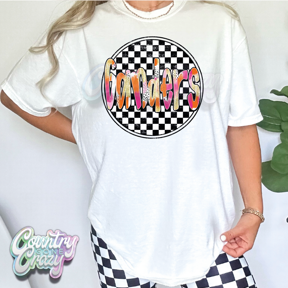 Ganders - Checkered Splash - T-Shirt-Country Gone Crazy-Country Gone Crazy