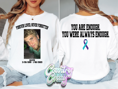 You Are Enough. You Were Always Enough - Gavin's Story White Long Sleeve-Country Gone Crazy-Country Gone Crazy