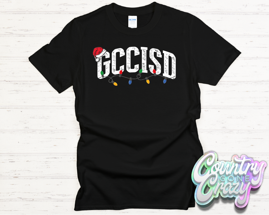 GCCISD - CHRISTMAS LIGHTS - T-SHIRT-Country Gone Crazy-Country Gone Crazy