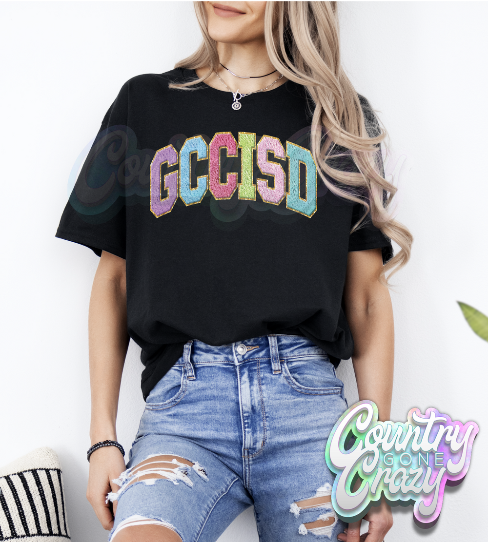 GCCISD - Faux Chenille - T-Shirt-Country Gone Crazy-Country Gone Crazy