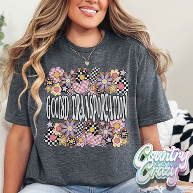 GCCISD Transportation // Funky Flowers // T-Shirt-Country Gone Crazy-Country Gone Crazy