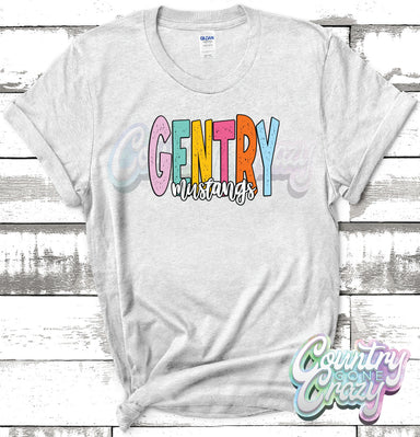 Gentry Mustangs Playful T-Shirt-Country Gone Crazy-Country Gone Crazy