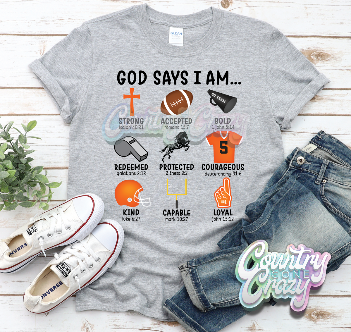 God Says I Am - Gentry Mustangs - T-Shirt — Country Gone Crazy